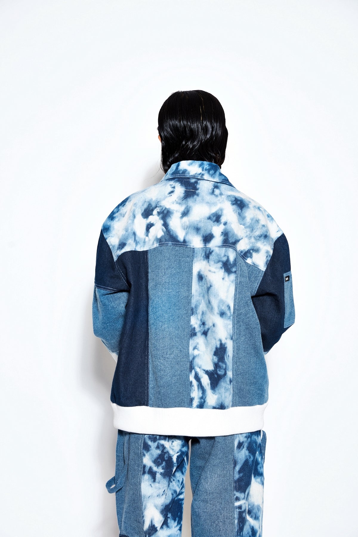 Patchwork Denim Bomber Jacket