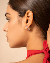 Rose Gold Crystal Stud Earrings