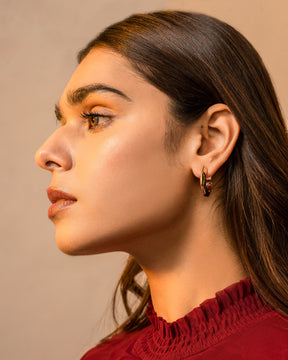 Rose Gold Octagon Earrings