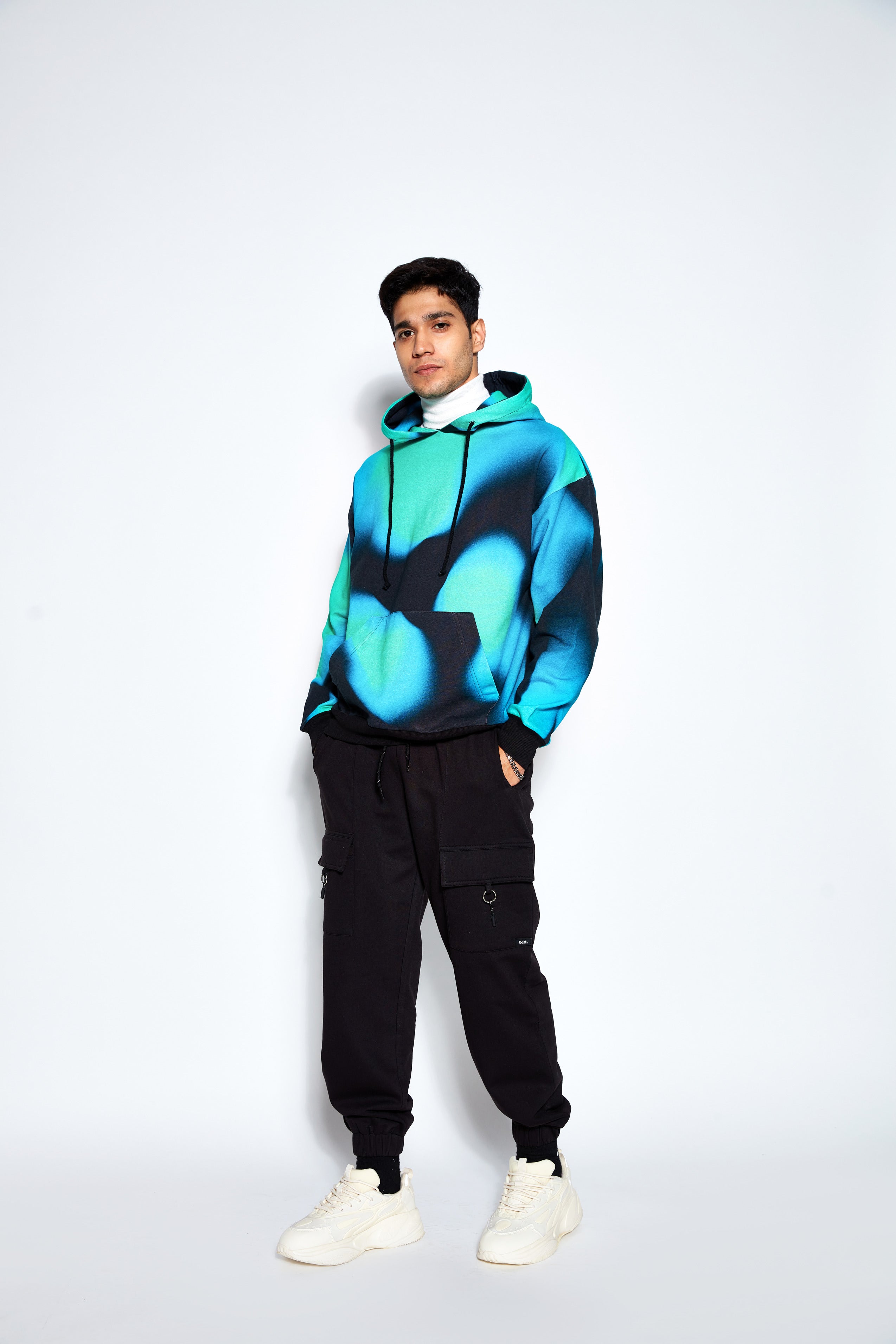 Unisex Cargo Jogger- Black (Fleece inside)