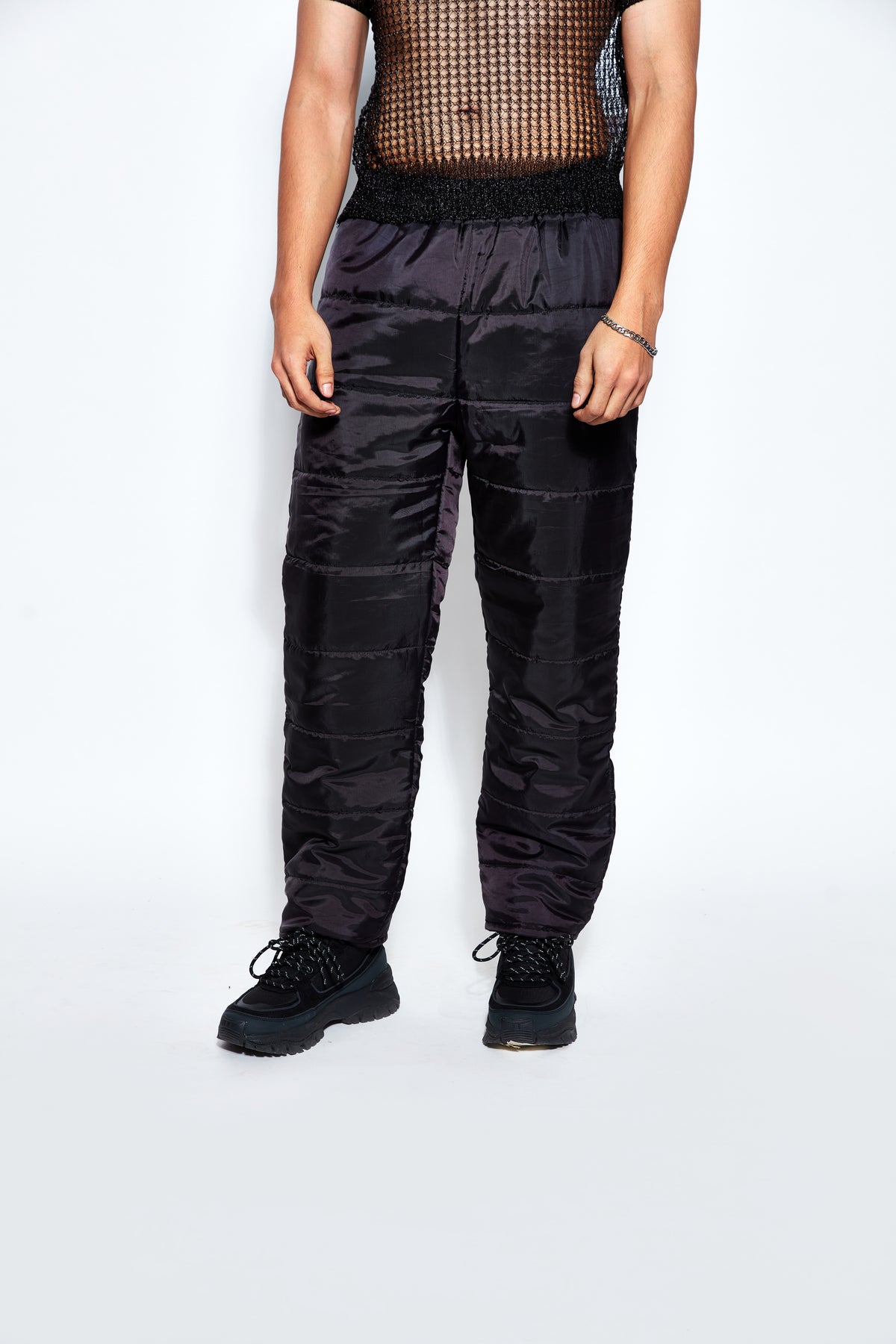 Unisex Puffer Pants- Black