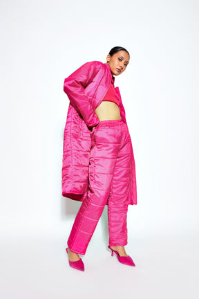 Unisex Puffer Pants- Pink