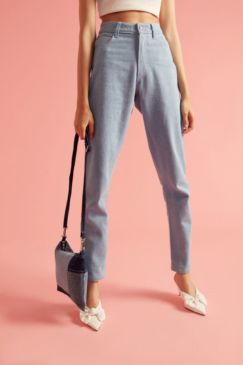 Light Blue Mom Jeans for Women