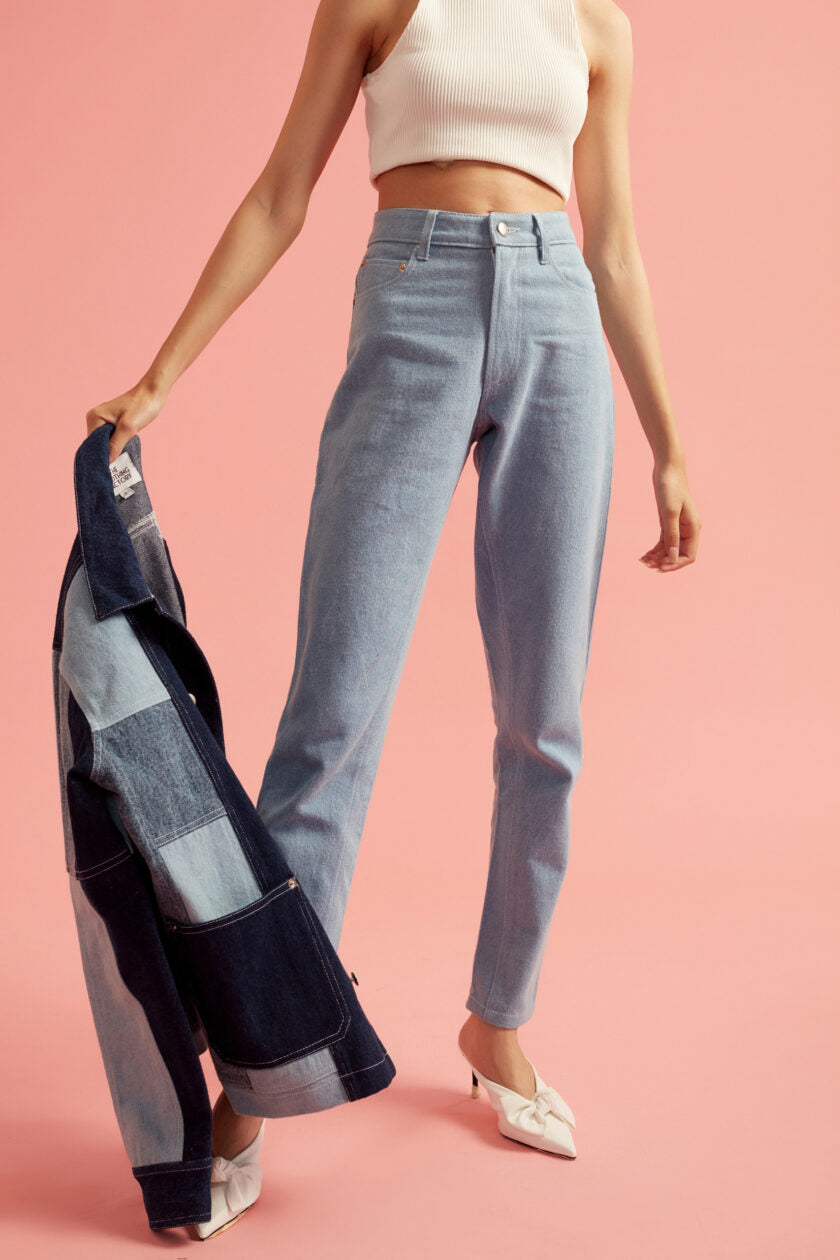 Light Blue Mom Jeans for Women