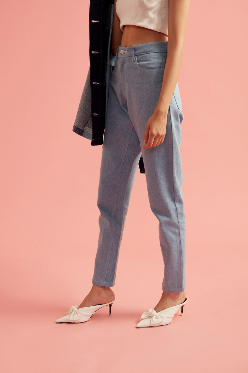Light Blue Mom Jeans for Women