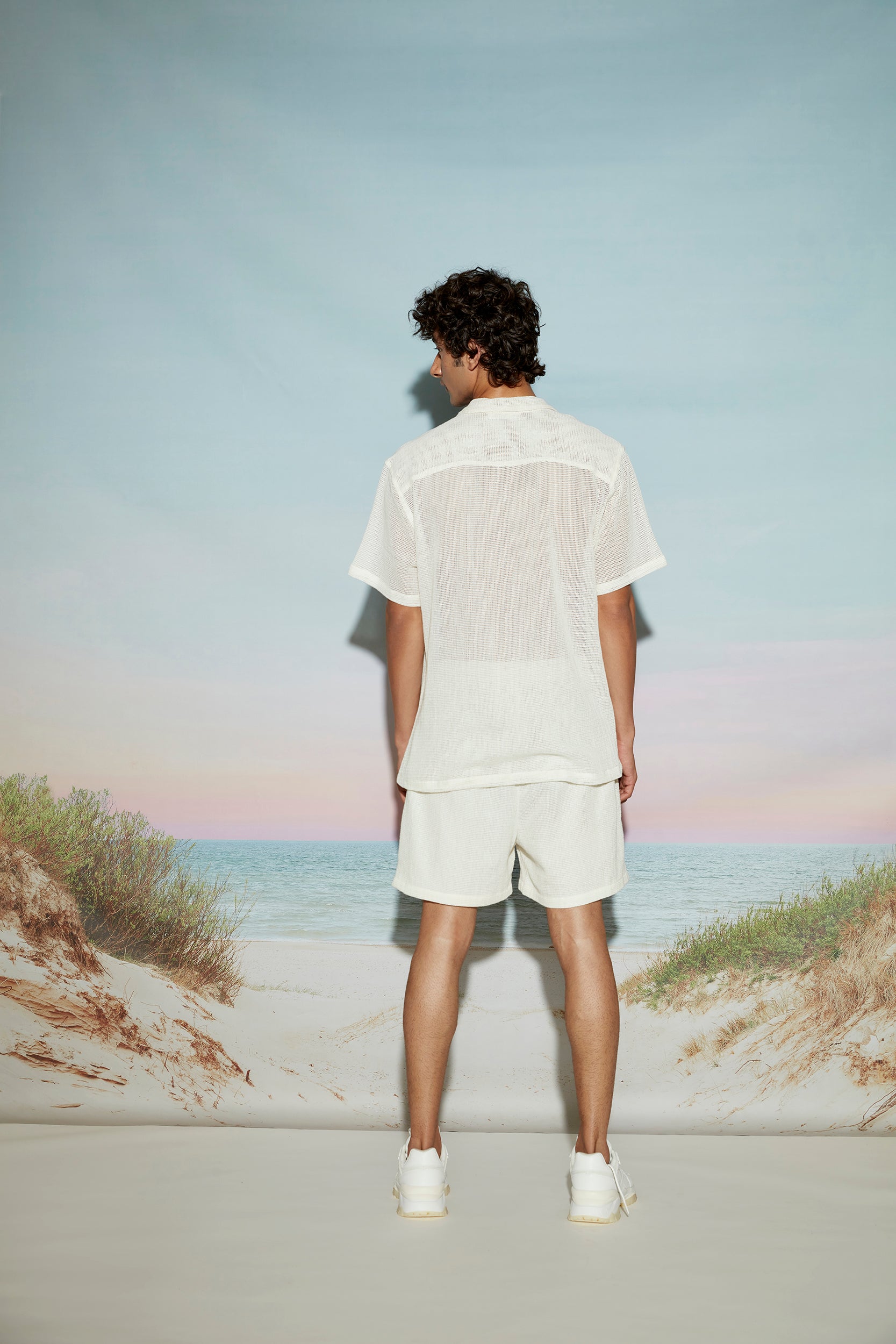 Cotton Mesh Men’s Resort Shirt