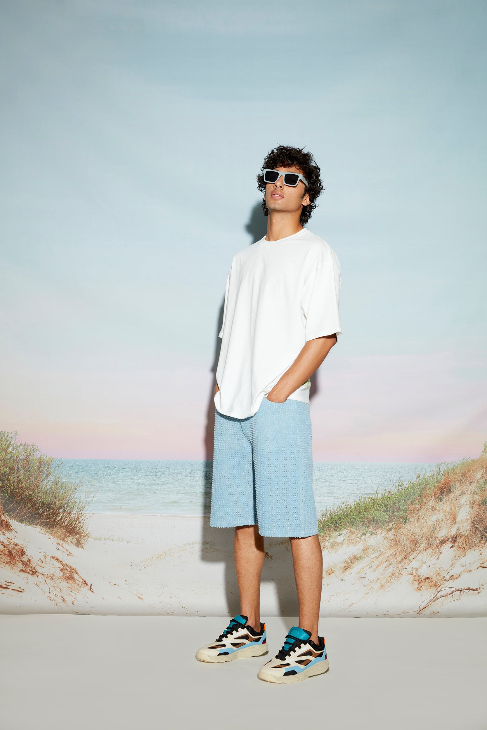 Men’s Engineered Distress Denim Shorts