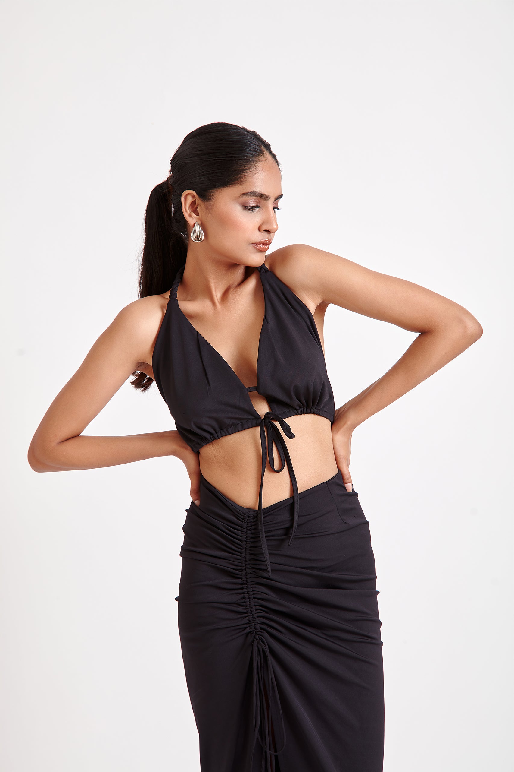Front Tie-Up Braided Top