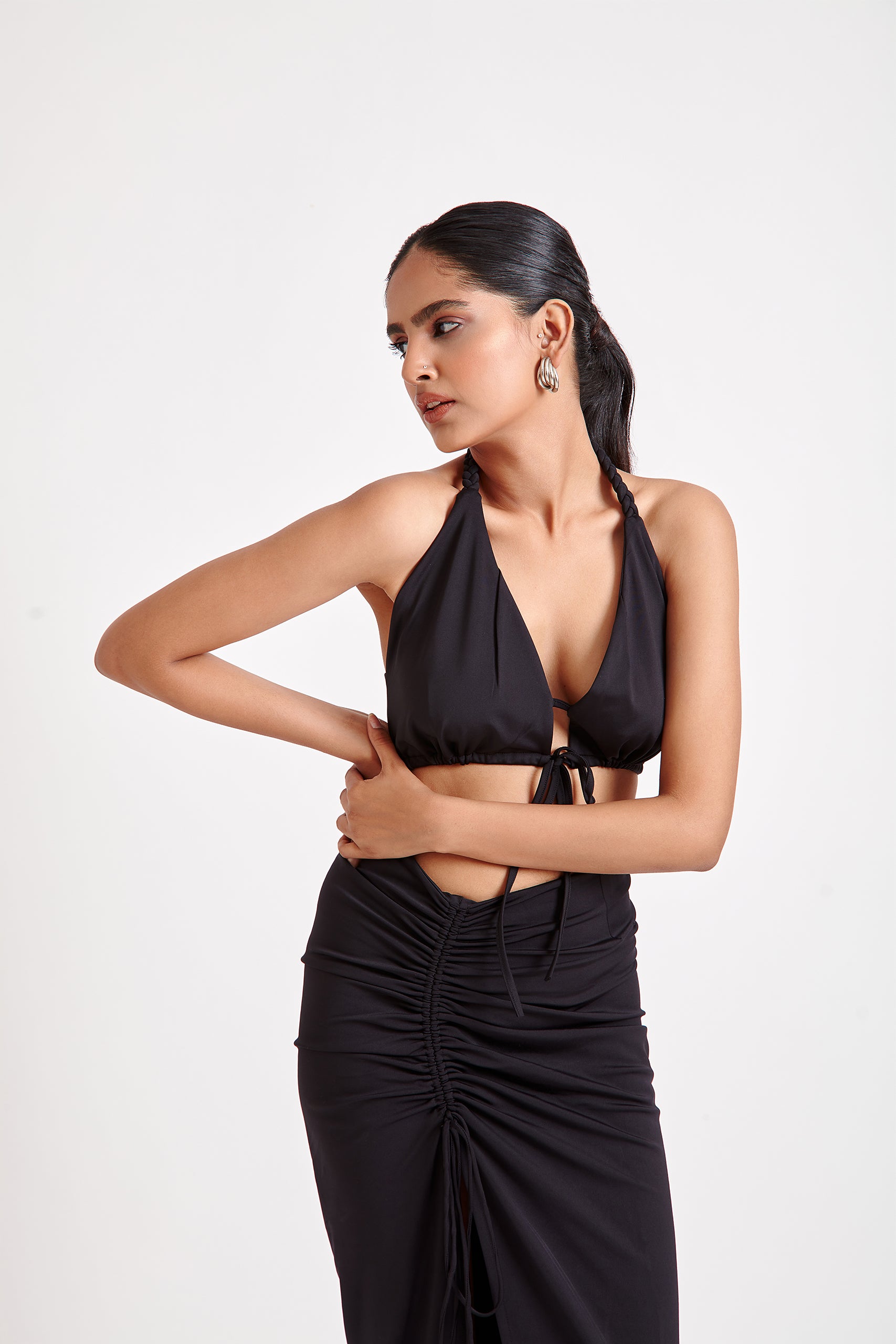 Front Tie-Up Braided Top
