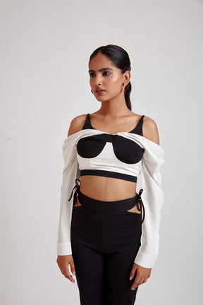 Two-In-One Bralette Shirt Top