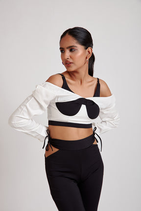 Two-In-One Bralette Shirt Top