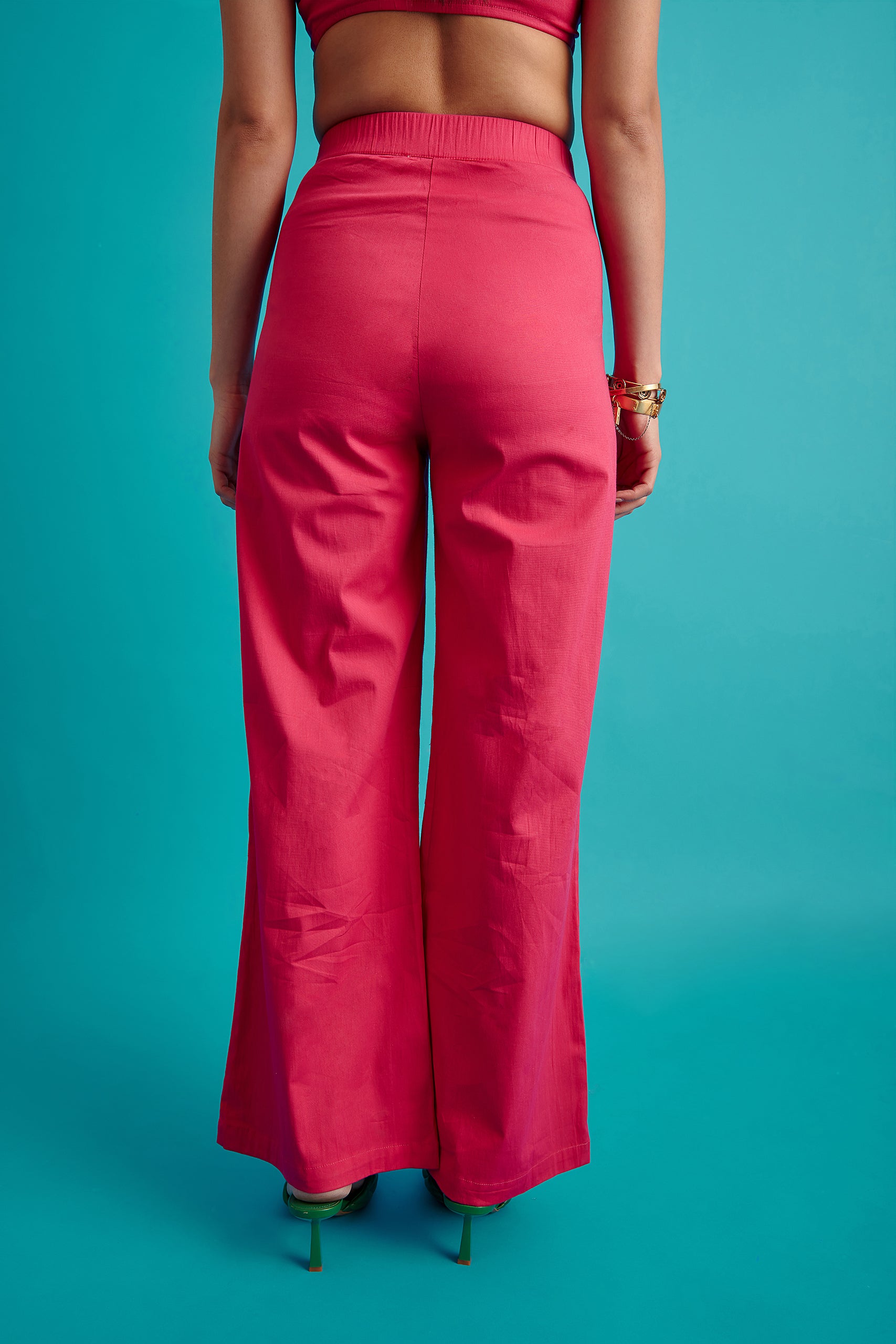 High-Waist Straight-Fit Trousers