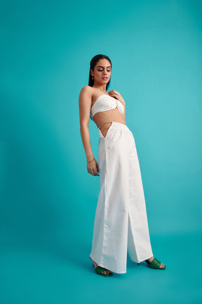 Side Cut-Out Flare Pants