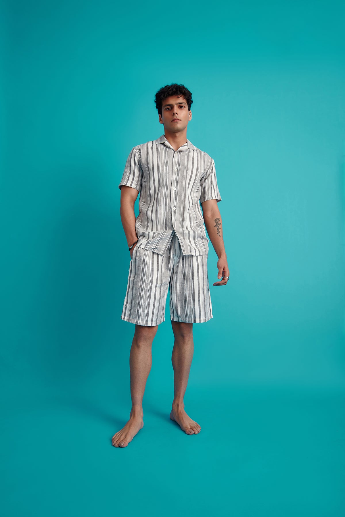 Striped Textured Weave Shirt