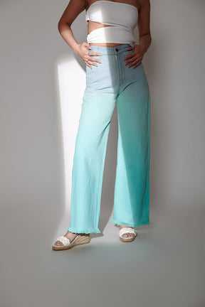 Blue Ombre Denim Jeans(Single Color)