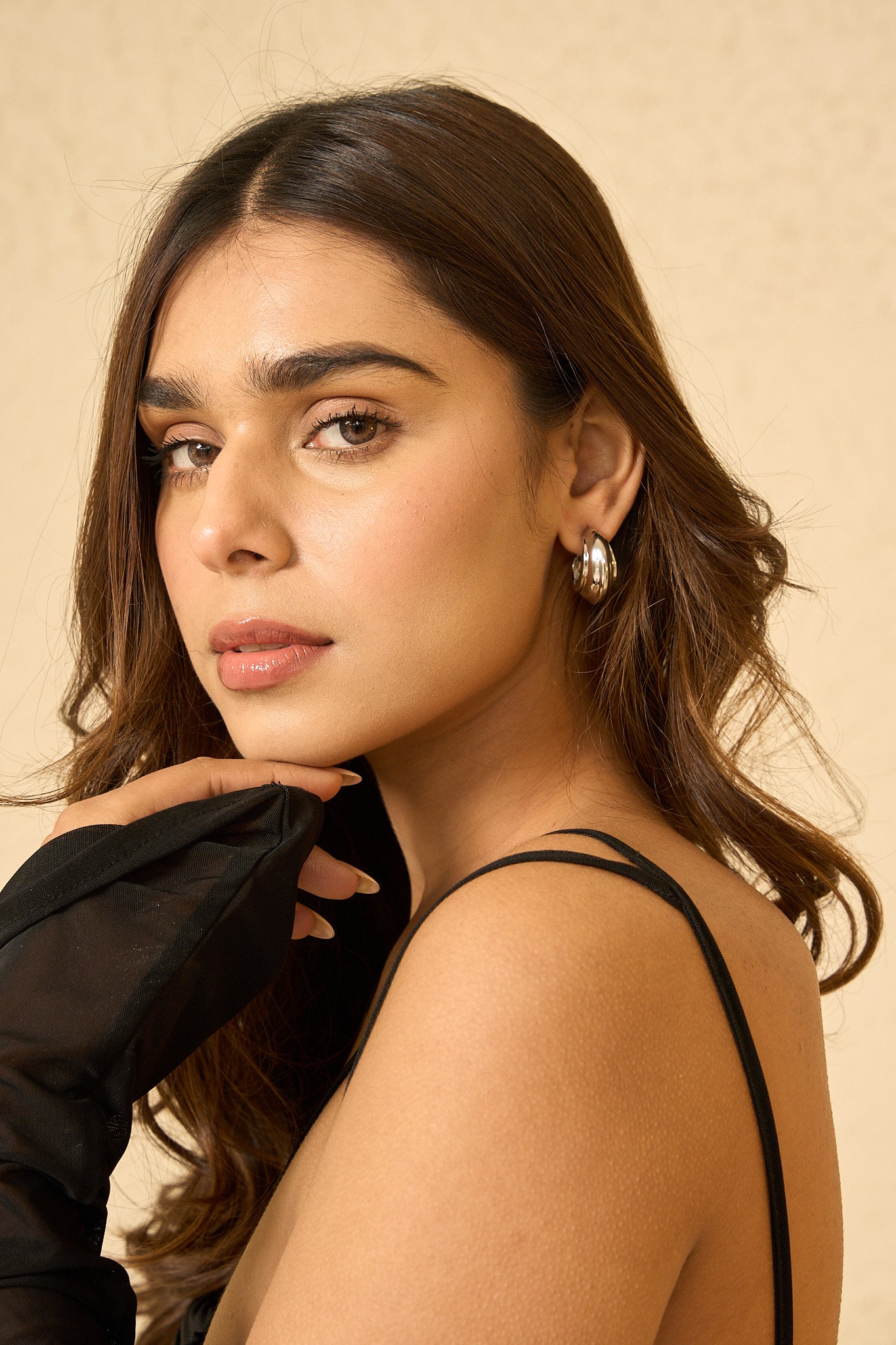 Silver Convex Hoops