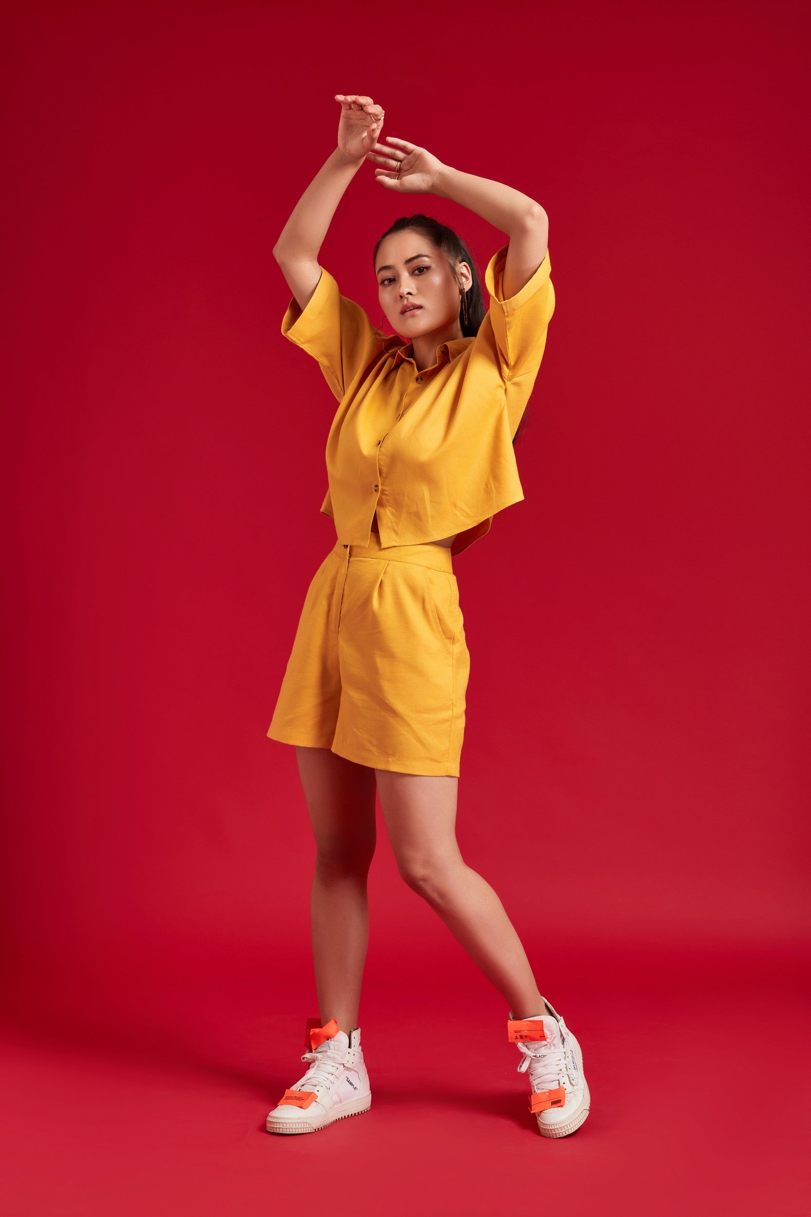 Half Sleeves Linen Shirt