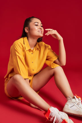 Half Sleeves Linen Shirt