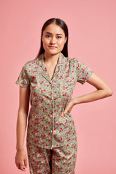 Butterfly-Cherry Print Pajama Set